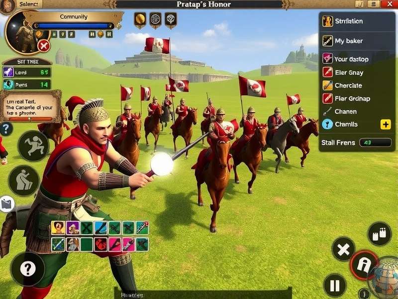 Pratap S Honor Quest gameplay screenshot showing historical battle scene